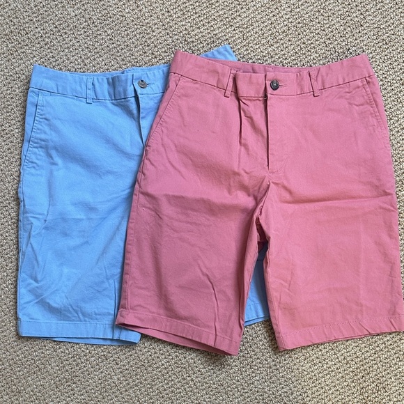 Polo by Ralph Lauren Blue and Pink Flat Front Shorts - Picture 1 of 4